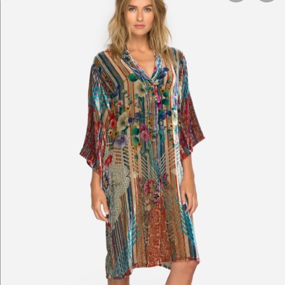 JOHNNY WAS Silk Velvet Tunic